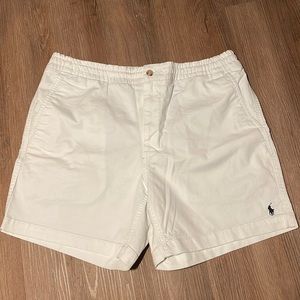 Men’s Polo White Khaki Shorts